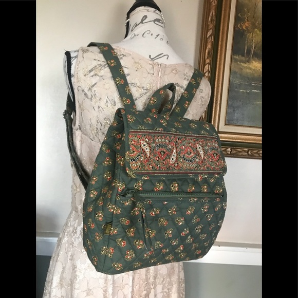 Maggi B Quilted Floral Backpack - Picture 7 of 9